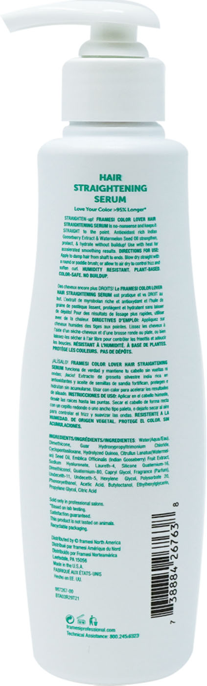 Hair Straightening Serum back