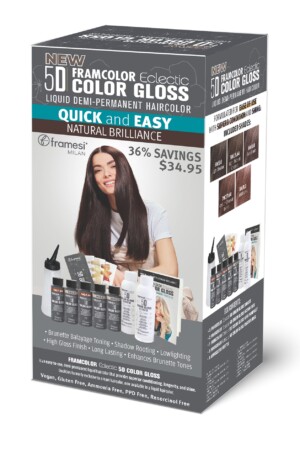FRAMCOLOR Eclectic 5D Color Gloss Naturals / Hot Chocolates Try Me Sample Kit